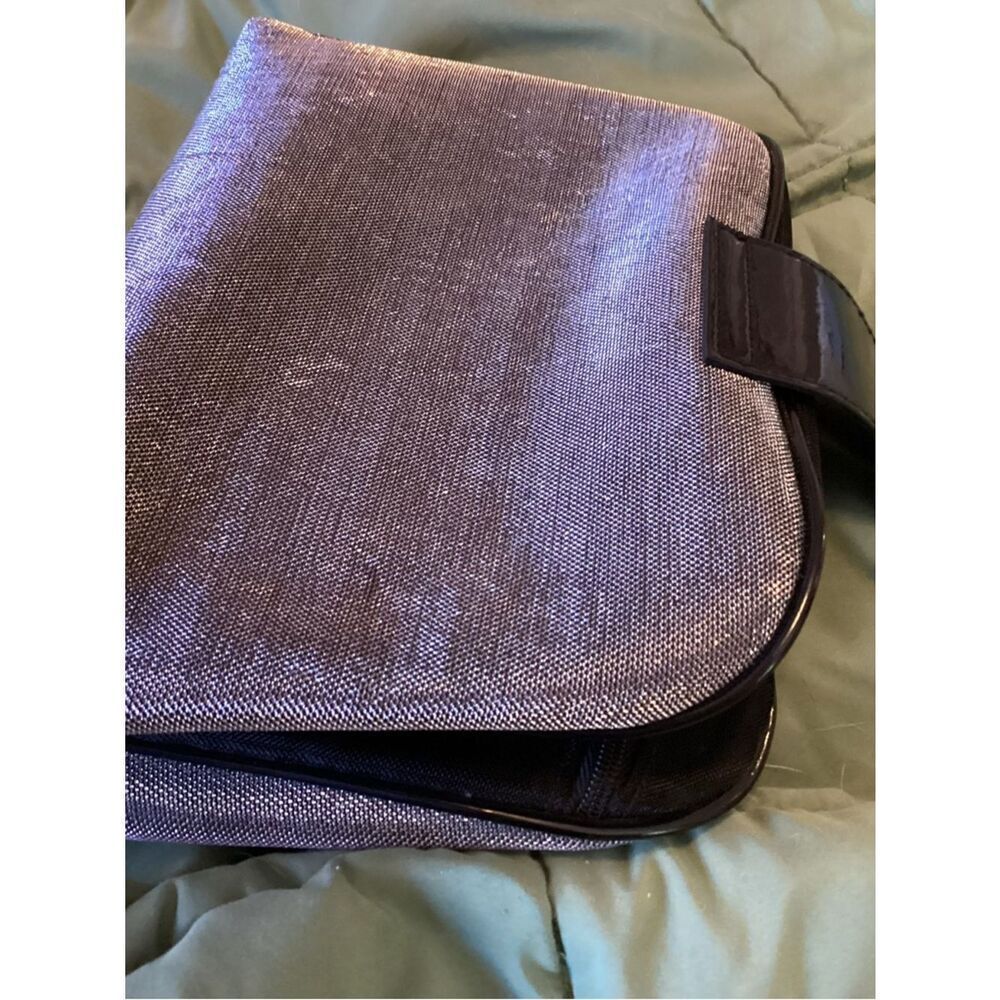 NWT Lancome Metallic Silver Cosmetic Bag